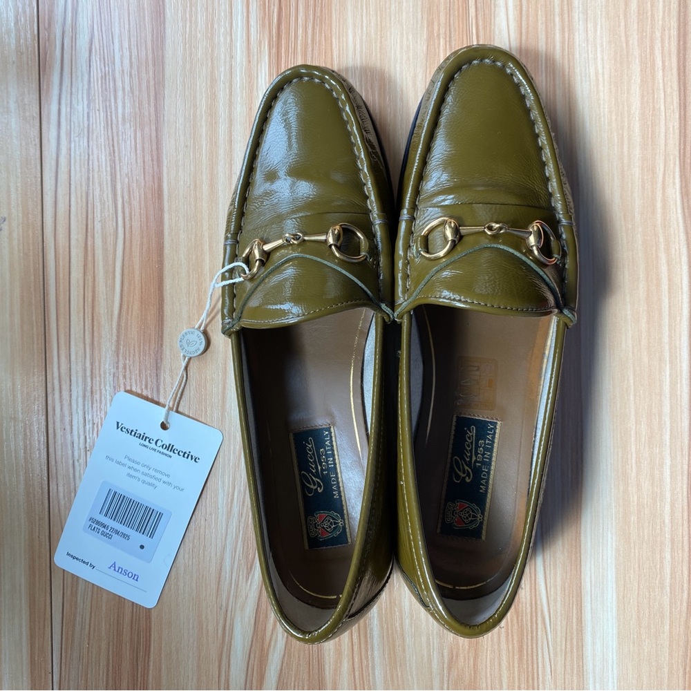 Gucci Olive Green Loafers